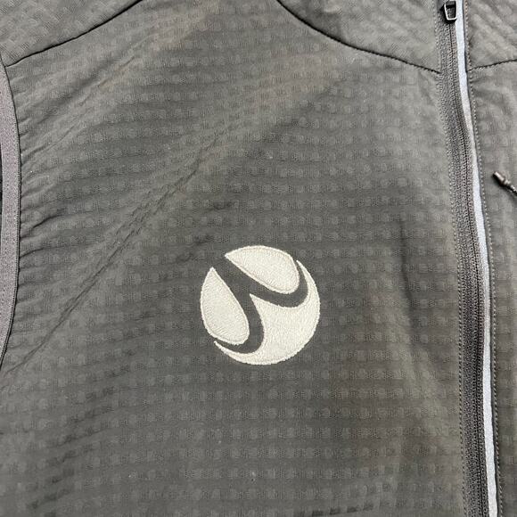 Lululemon Cold Terrain Vest Jacket Mens XL Gray Logo Mock Neck Pockets Full Zip - Picture 2 of 10